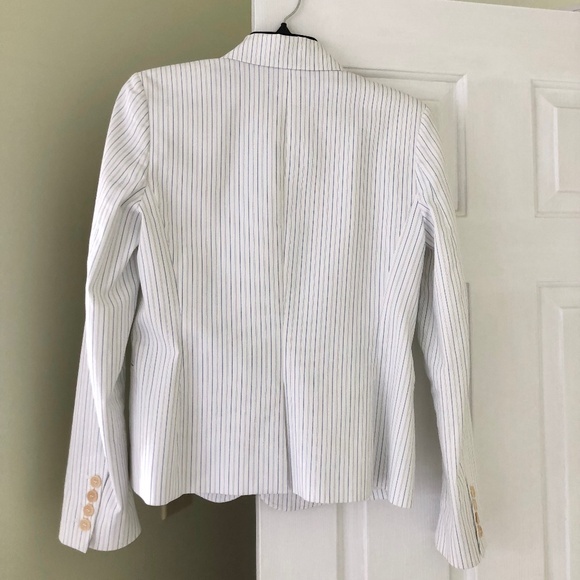 Theory light blue and white striped Blazer - Picture 2 of 6